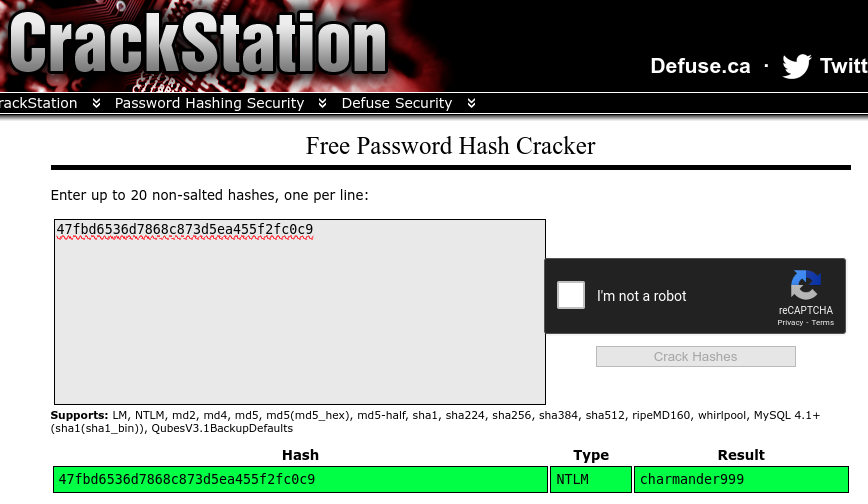 Cracked Password